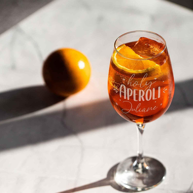 Leonardo Aperol Glas mit Gravur - Holy Aperoli