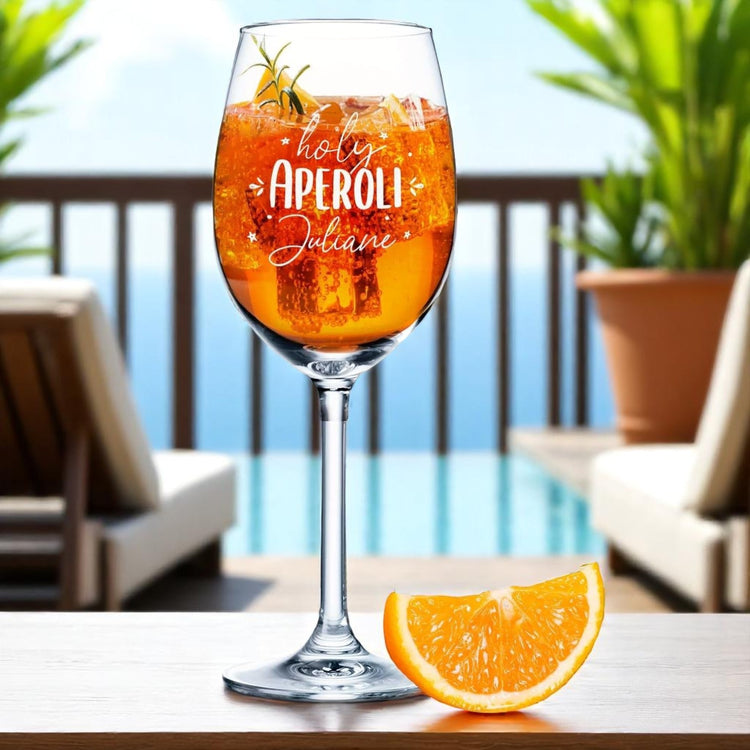 Leonardo Aperol Glas mit Gravur - Holy Aperoli