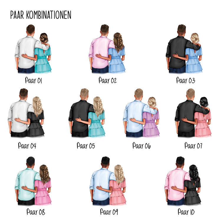 Kerzenhalter Dreamteam forever - personalisiert
