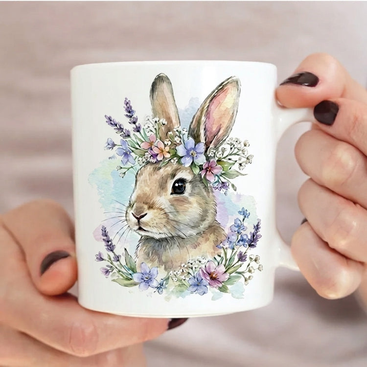 Tasse - Hasenglück im Blumenmeer