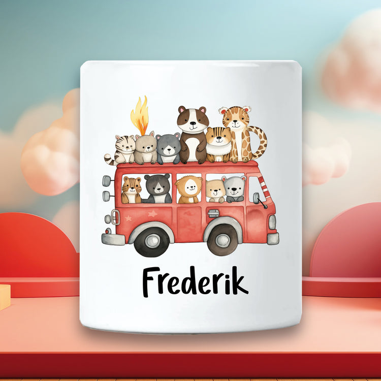 Keramik Spardose für Kinder Fahrzeuge + Dein Name - verschiedene Motive