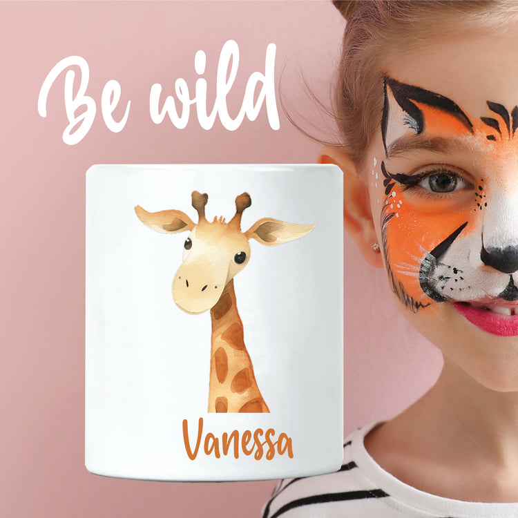 Spardose für Kinder Wald- und Zootiere mit Name - verschiedene Motive