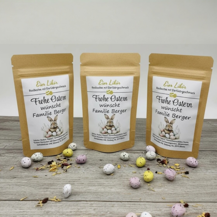 3-er Set - Eier Likör Tee - Frohe Ostern