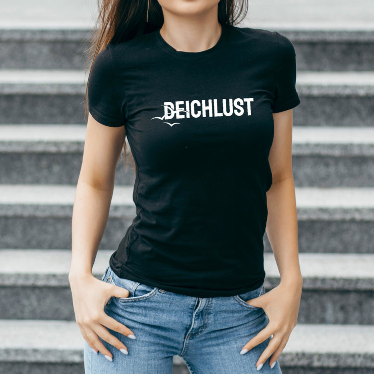 Damen T-Shirt schwarz   - Deichlust