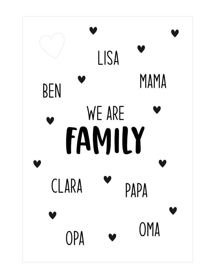 Personalisierbarer Trockenblumenständer Family mit Vase