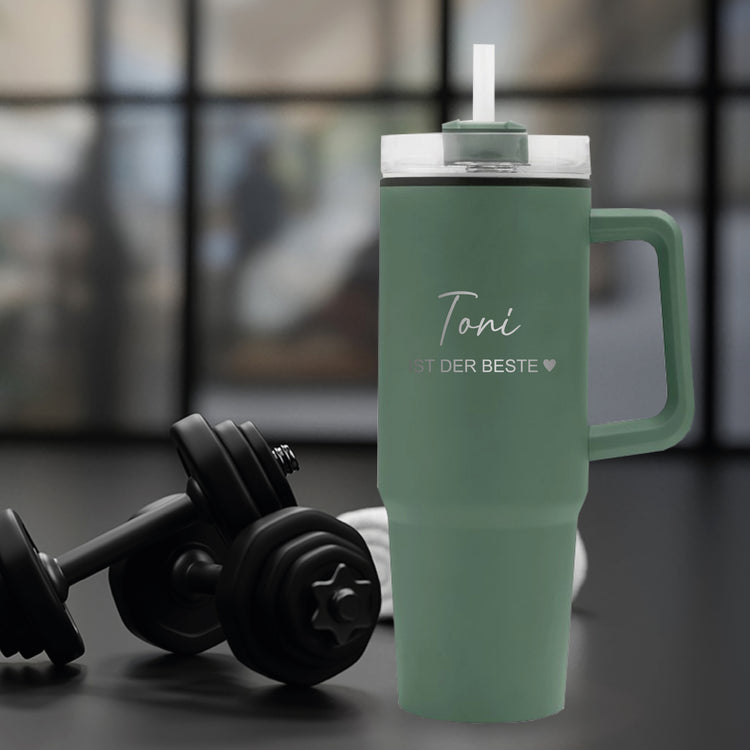 Thermobecher 900 ml Die/der Beste mit Name