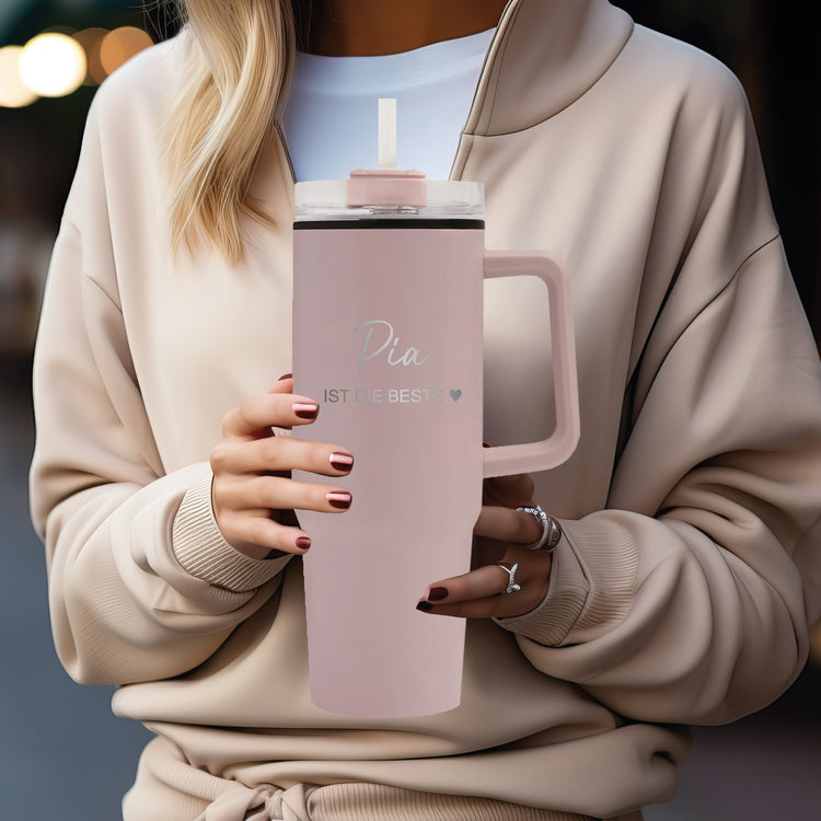 Thermobecher 900 ml Die/der Beste mit Name