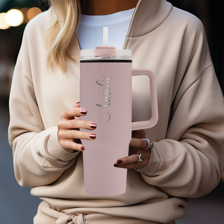 Thermobecher mit Henkel 900 ml mit Wunschname