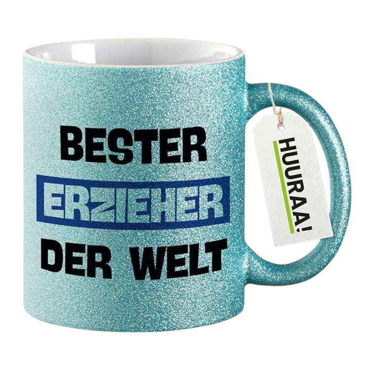 Glitzertasse - Bester Erzieher der Welt