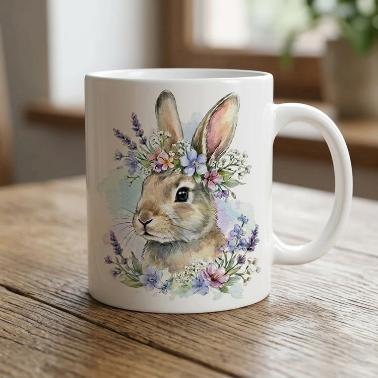 Tasse - Hasenglück im Blumenmeer