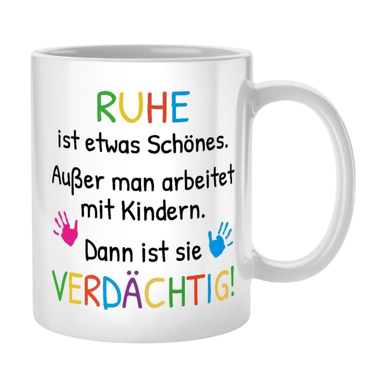 Tasse - Verdächtig - Abschiedsgeschenk für Erzieher