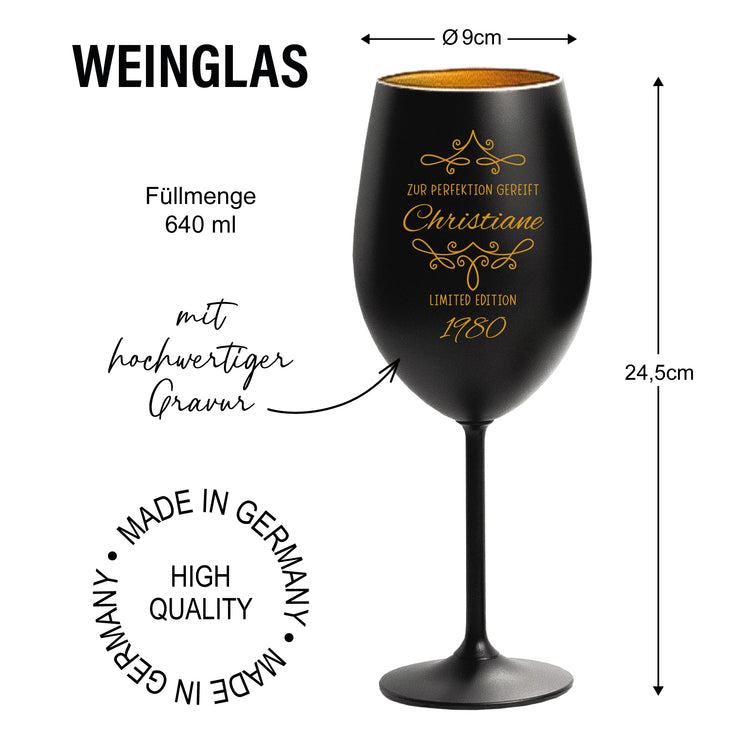 Farbiges Weinglas - Zur Perfektion gereift