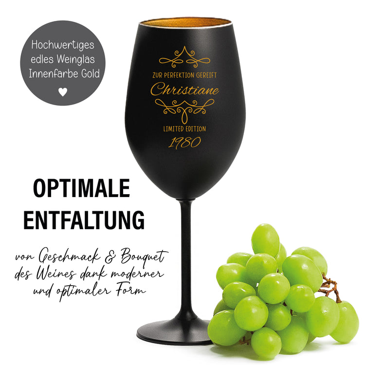 Farbiges Weinglas - Zur Perfektion gereift
