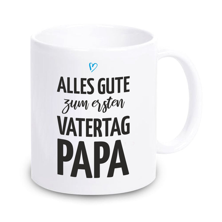 Weiße Tasse Alles Gute zum [Zahl]. Vatertag, Papa - individualisierbar