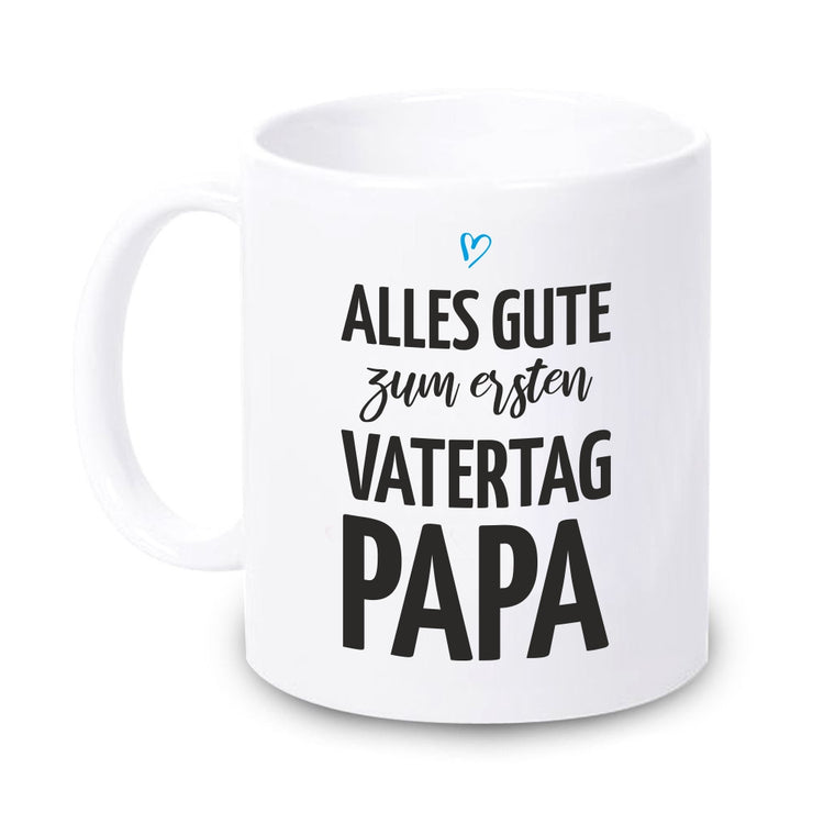 Weiße Tasse Alles Gute zum [Zahl]. Vatertag, Papa - individualisierbar