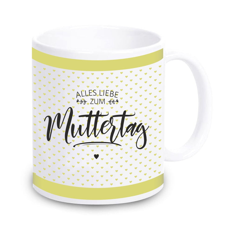 Weiße Tasse Alles Liebe zum Muttertag!