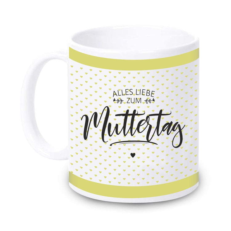 Weiße Tasse Alles Liebe zum Muttertag!