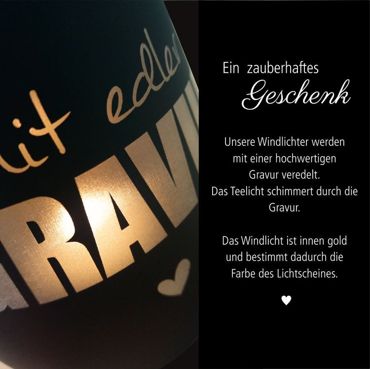 Windlicht Haltende Hände mit Namen