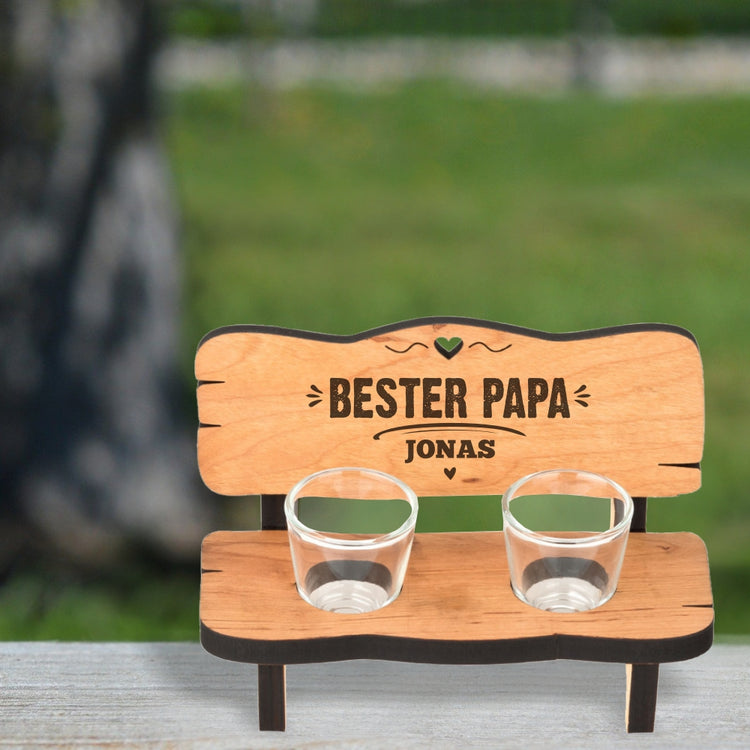 Personalisierte Schnapsbank Bester Papa