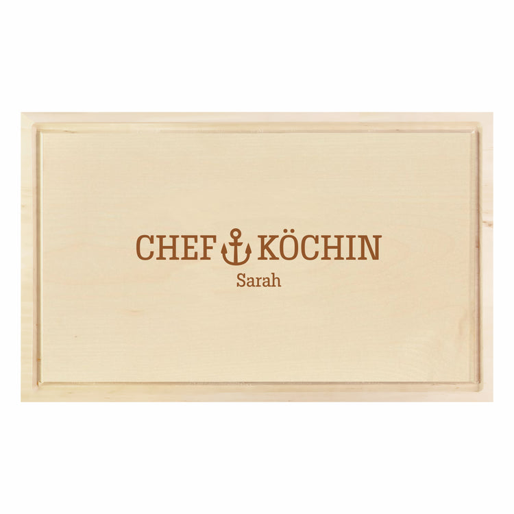Schneidebrett Chefkoch/- köchin - personalisierbar