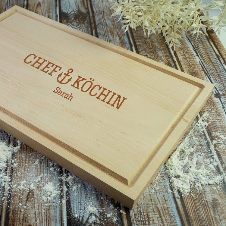 Schneidebrett Chefkoch/- köchin - personalisierbar