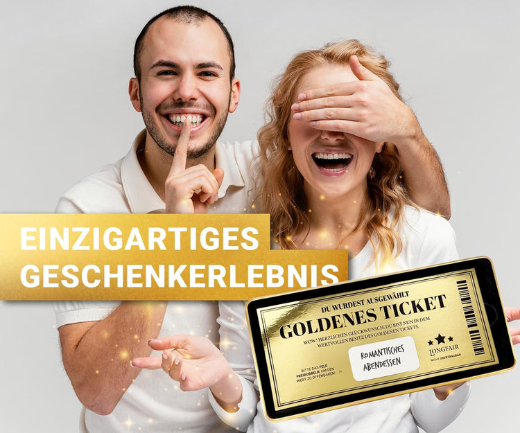 Das Goldene Ticket  - personalisierbarer Gutschein mit Rubbelfeld