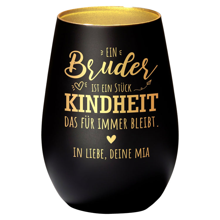 Windlicht Ein Bruder ist ein Stück Kindheit das für immer bleibt personalisiert