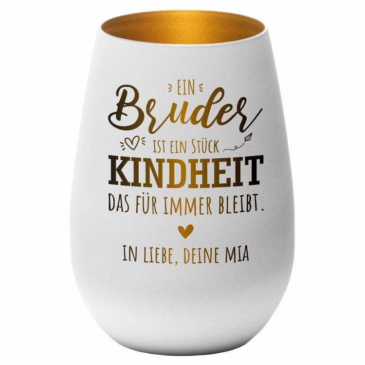 Windlicht Ein Bruder ist ein Stück Kindheit das für immer bleibt personalisiert
