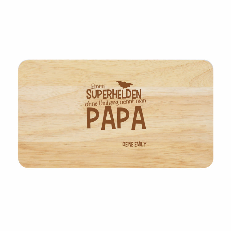 Frühstücksbrett Einen Superhelden ohne Umhang nennt man Papa