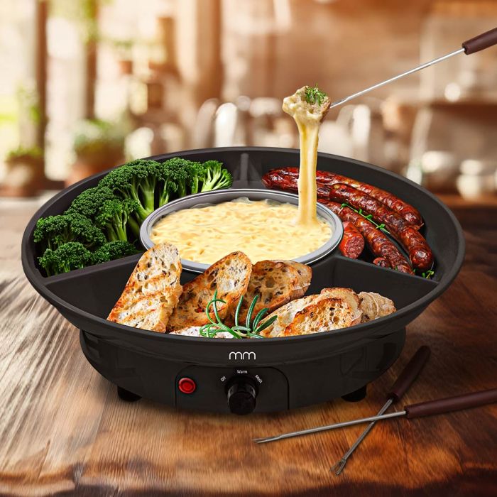 Elektrisches Fondue Set - Schokoladen Fondue - Käse Fondue