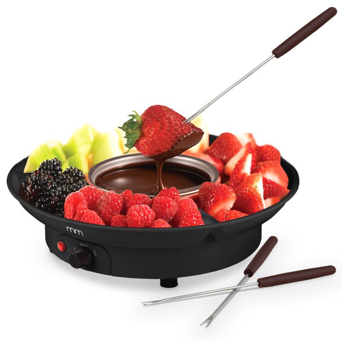 Elektrisches Fondue Set - Schokoladen Fondue - Käse Fondue