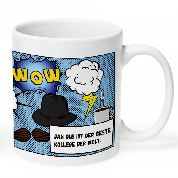 Tasse für Helden mit Wunschtext für Männer