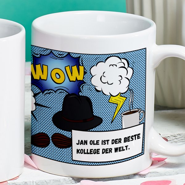 Tasse für Helden mit Wunschtext für Männer
