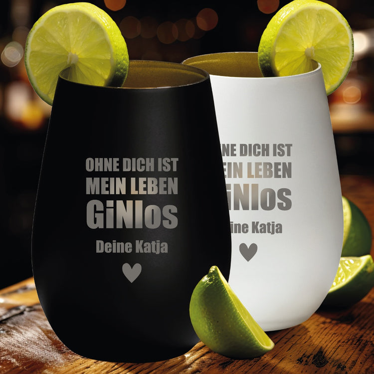 Ginglas - Ohne dich ist mein Leben GINlos mit Wunschname