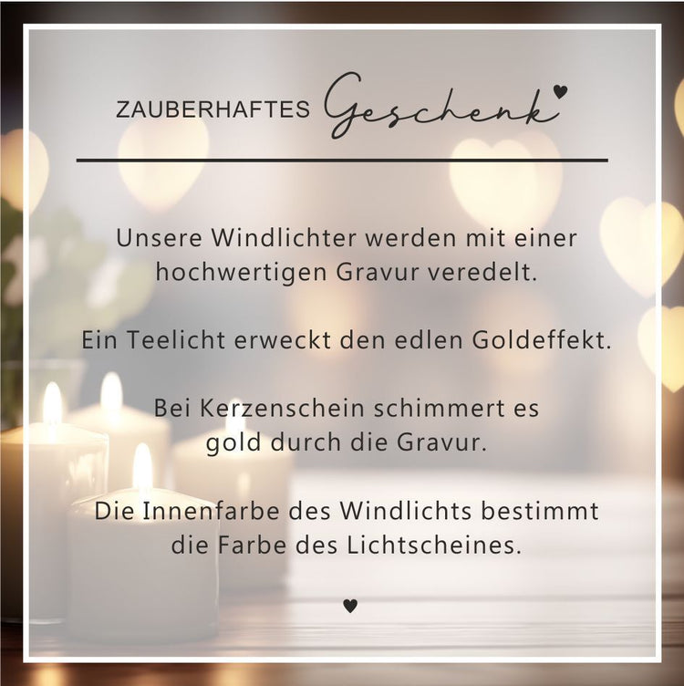Windlicht 50 Jahre Eheglück