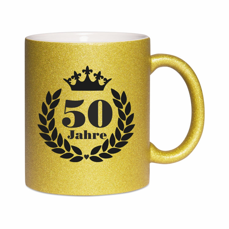 Goldene Tassen Set - zur Goldenen Hochzeit - personalisiert