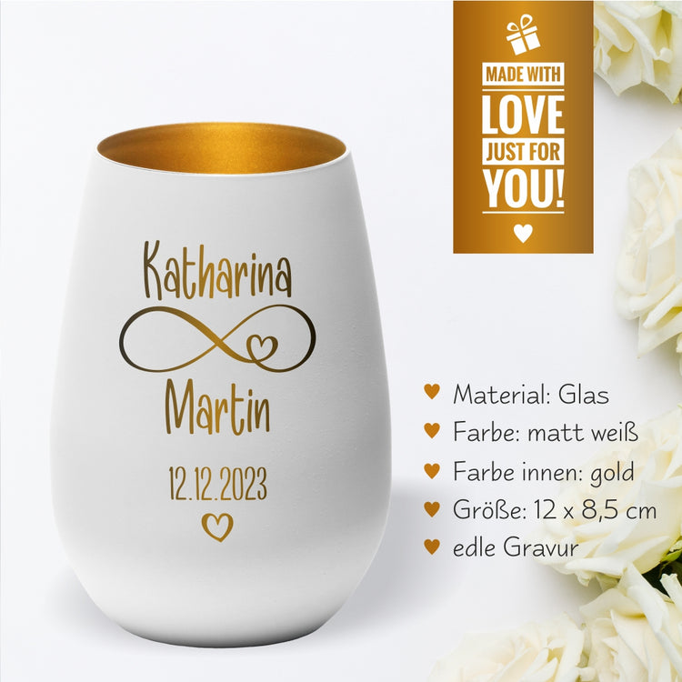 Windlicht Hochzeit Unendlichkeitszeichen