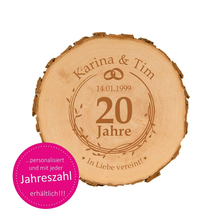 Baumscheibe Hochzeitsjubiläum - jede Jahreszahl möglich