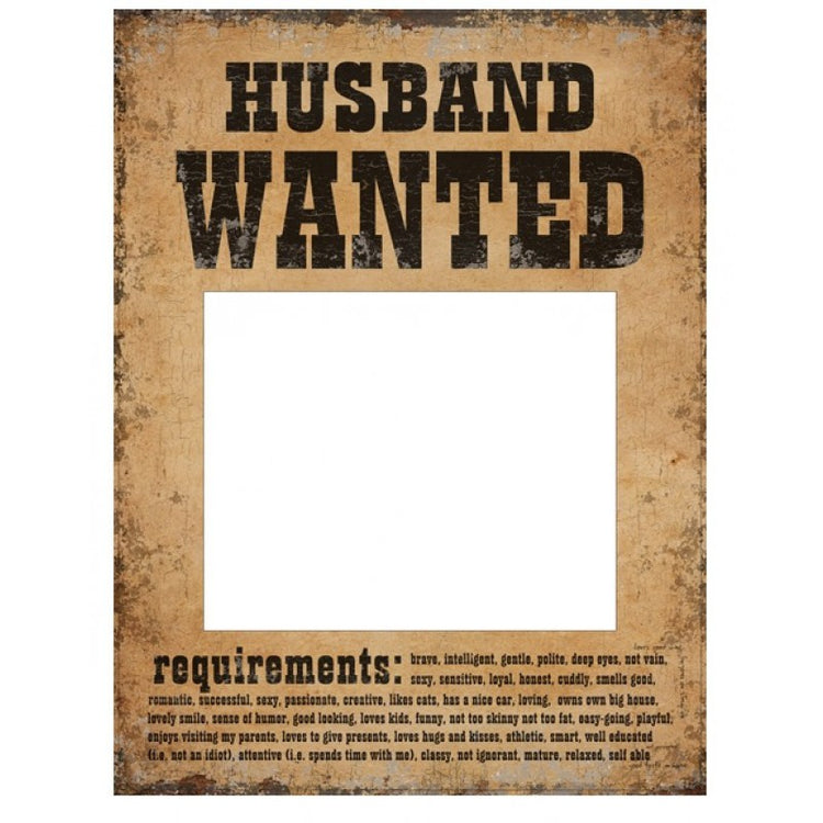 Photo Booth Poster Wife Wanted und Husband Wanted