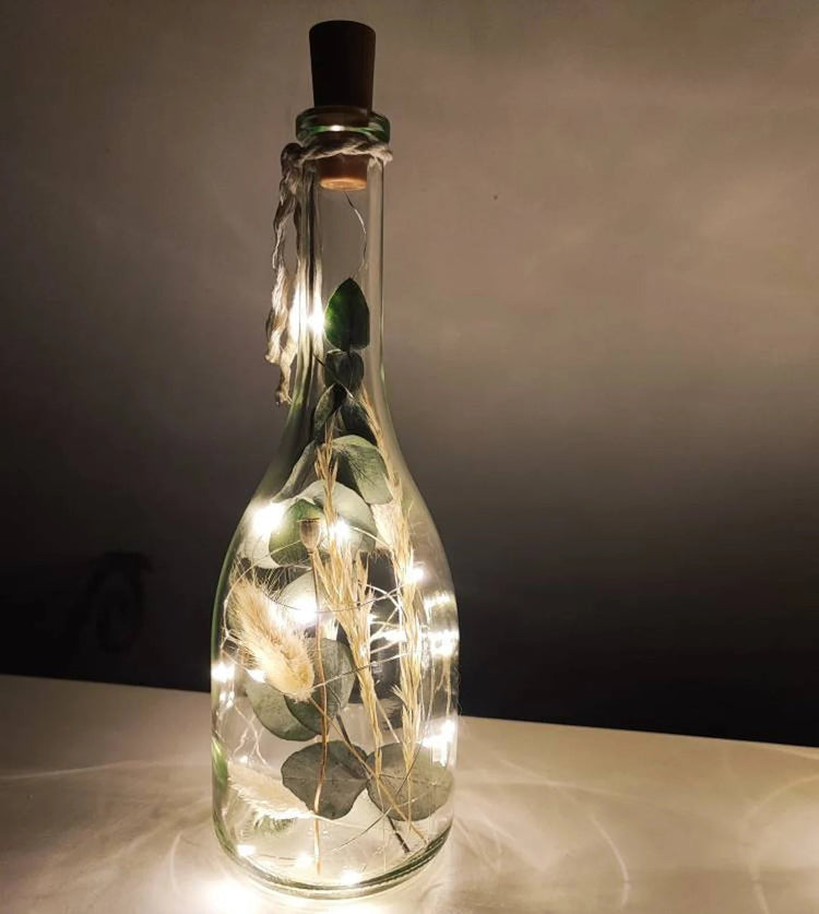 Trockenblumen im Glas - Eukalyptus-Traum