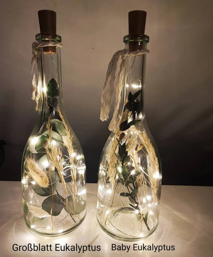 Trockenblumen im Glas - Eukalyptus-Traum