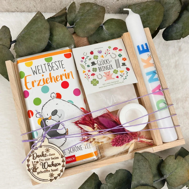 Geschenkset für Erzieherinnen  - Abschiedsgeschenk mit Schokolade