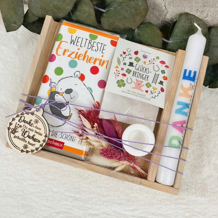 Geschenkset für Erzieherinnen  - Abschiedsgeschenk mit Schokolade
