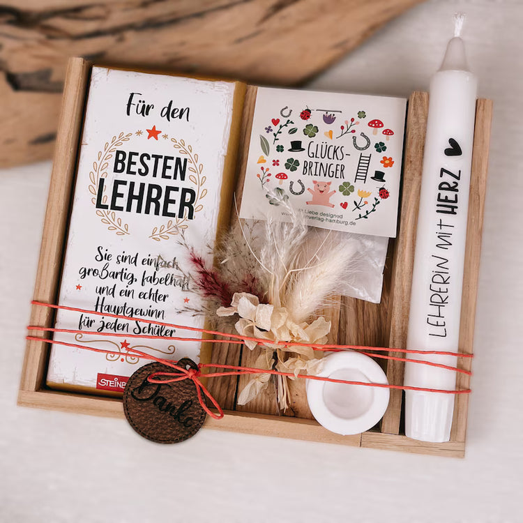 Geschenkset für Lehrer  - Abschiedsgeschenk mit Schokolade