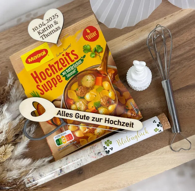Hochzeitsgeschenk Hochzeitsbox - Hochzeitssuppe - Jetzt löffelt ihr gemeinsam