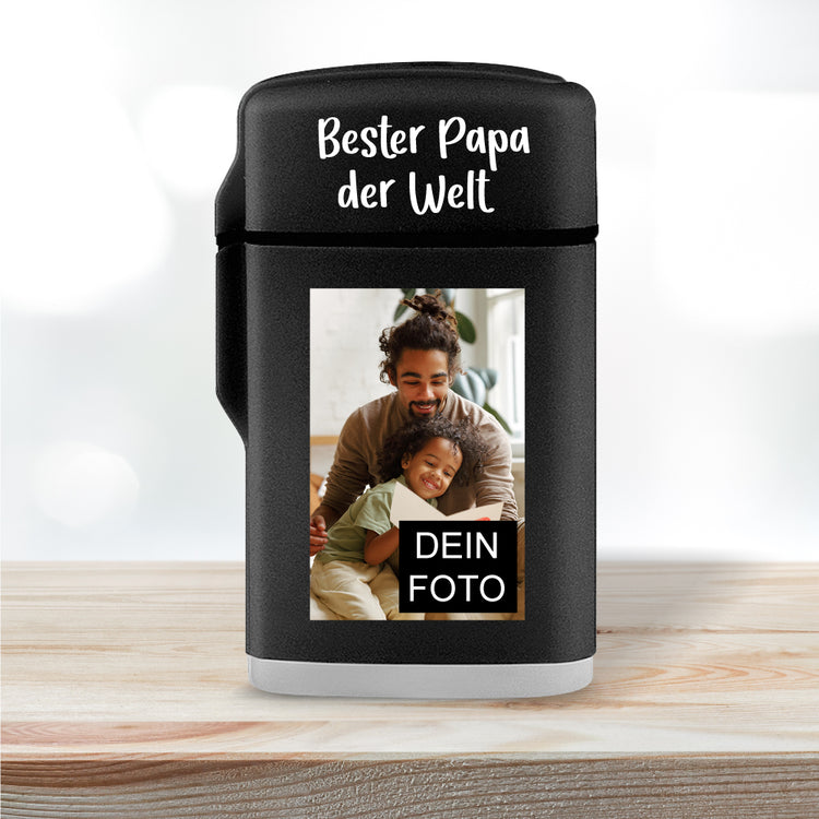 Sturmfeuerzeug Jetflame Bester Papa der Welt + Dein Foto