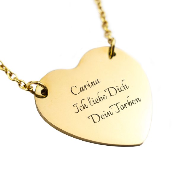 Personalisierbare Kette mit Herz-Anhänger