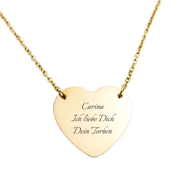 Personalisierbare Kette mit Herz-Anhänger