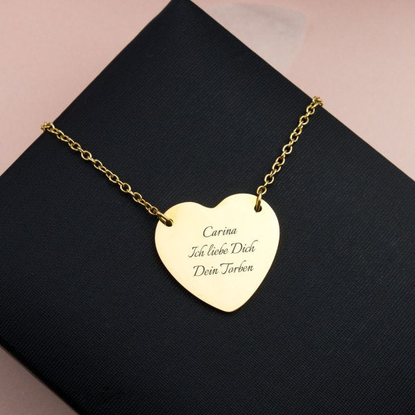 Personalisierbare Kette mit Herz-Anhänger