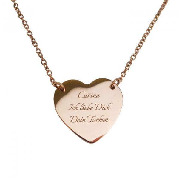 Personalisierbare Kette mit Herz-Anhänger